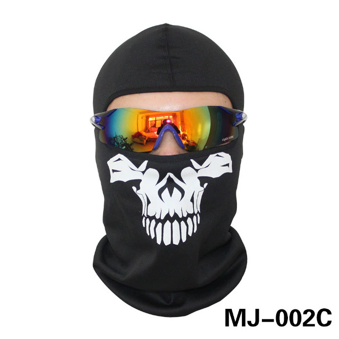 Bicycle Balaclava Full Face Mask Skull Print Motorcycle Full Face Mask Windproof Skiing Head Neck Warmer Bicycle Helmet Liner 
 FZ-479