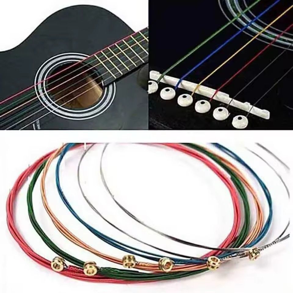 1 SET 6 Pieces Copper Guitar Strings 1-6 for Classical Classic Steel Wire Classic Acoustic Folk Guitar Parts Accessories E-1004