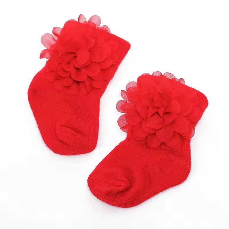 New Fashion Flowers Lace Baby Socks Newborn Cotton Baby Girls Sock Cute Toddler Girl Socks Princess Socks One Size Hot Selling L--16--1