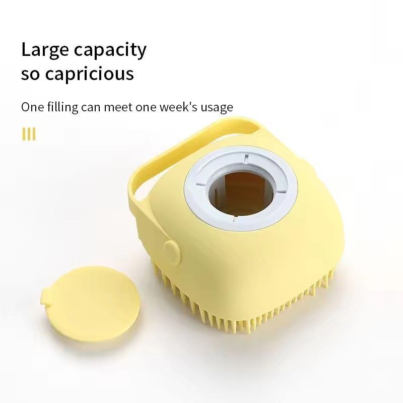 Soft Silicone Dog Brush Pet Shampoo Massager Bath Brush Bathroom Puppycat Washing Massage Dispenser Grooming Shower Brush E-914