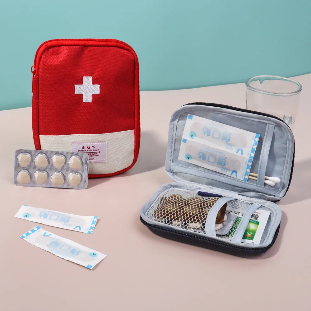 1PC  Portable First Aid Medical Kit Travel Outdoor Camping Emergency Medicine Storage Bag  EDC Pouch Organizer Pill Case（Attention: Only bags, not other products inside the bag）
