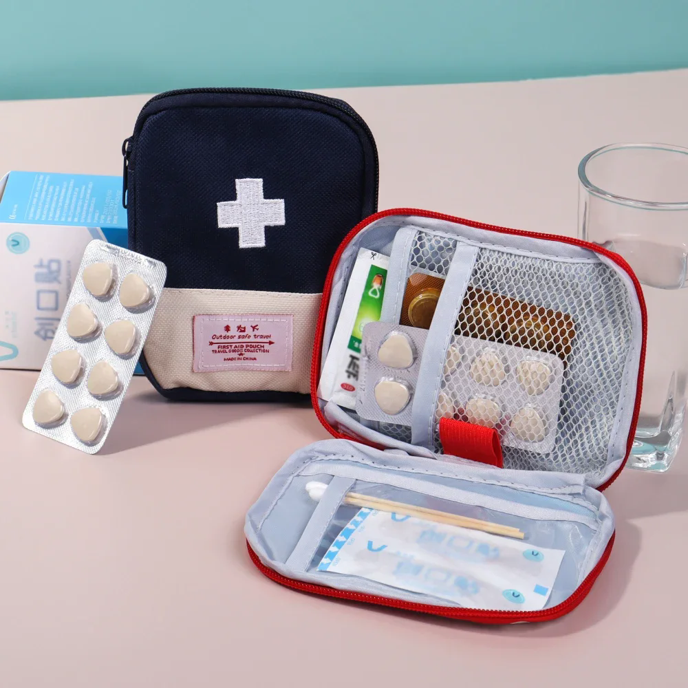 1PC  Portable First Aid Medical Kit Travel Outdoor Camping Emergency Medicine Storage Bag  EDC Pouch Organizer Pill Case（Attention: Only bags, not other products inside the bag）