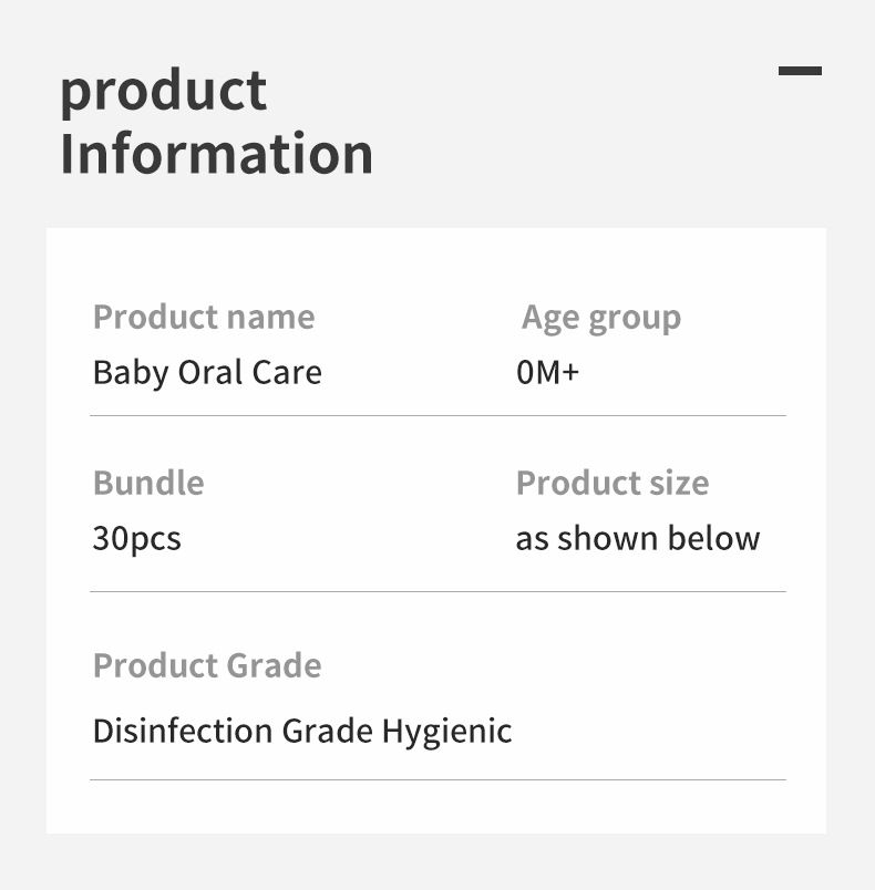 30PCS  Baby Oral Gauze Cleaning Sticks, Individual Pack Disposable Baby Tongue Moss Cleaner, Newborn Toothbrush Oral Care