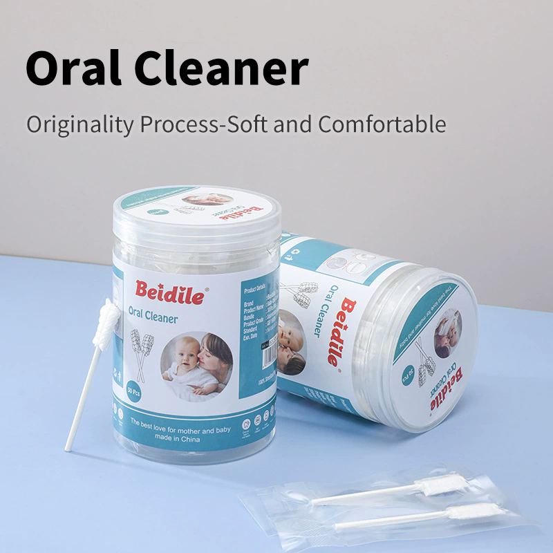 30PCS  Baby Oral Gauze Cleaning Sticks, Individual Pack Disposable Baby Tongue Moss Cleaner, Newborn Toothbrush Oral Care