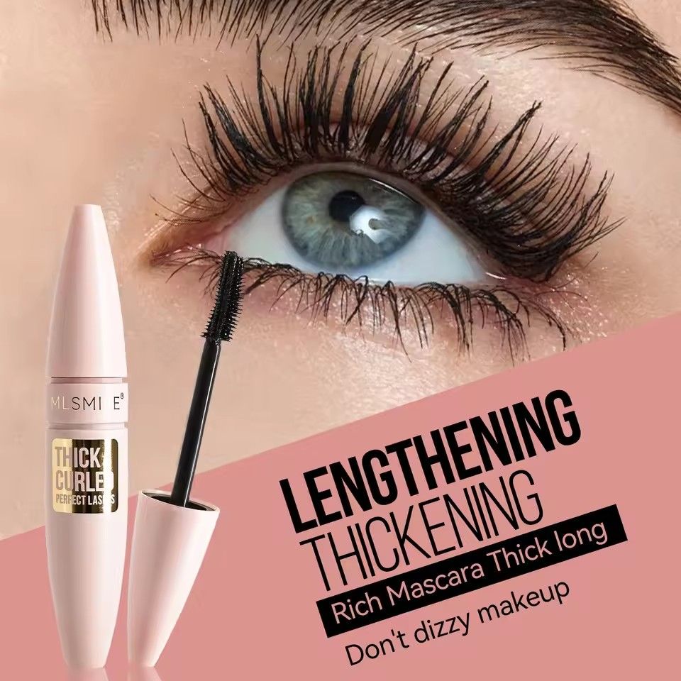 5 Colors Mascara Thick Long Curling Waterproof Liquid Fiber Mascara Long-lasting Mascara Eyelash Extension Large Eye Makeup.