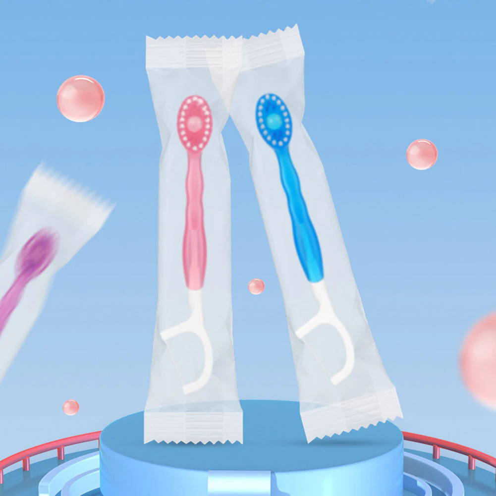 5 in 1 Toothbrush & Floss 12Pcs Mini Toothbrushes with Toothpaste All in one Oral Care Toothpaste and Floss Disposable Travel