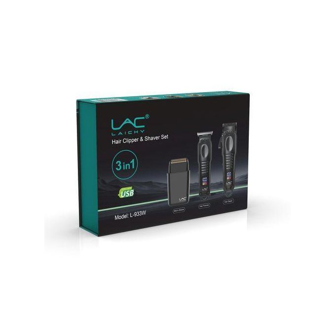 Cordless rechargeable shaving machine.LAICHY 3 set Hair Clipper & Shaver Set.
