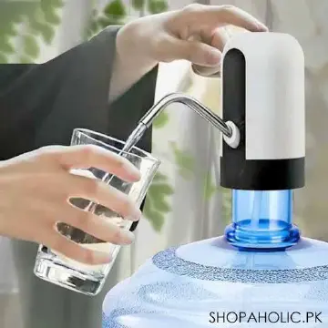 Electric hand press water pump This automatic rechargeable water dispenser pump is made of safe material that is BPA free drinking water dispenser,