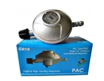 Pac Pressure 6kg Gas Regulator Plus FREE Gas Delivery Hose Pipe 2M & Safety Clips For 2 Meko Tabletop Cooker burner