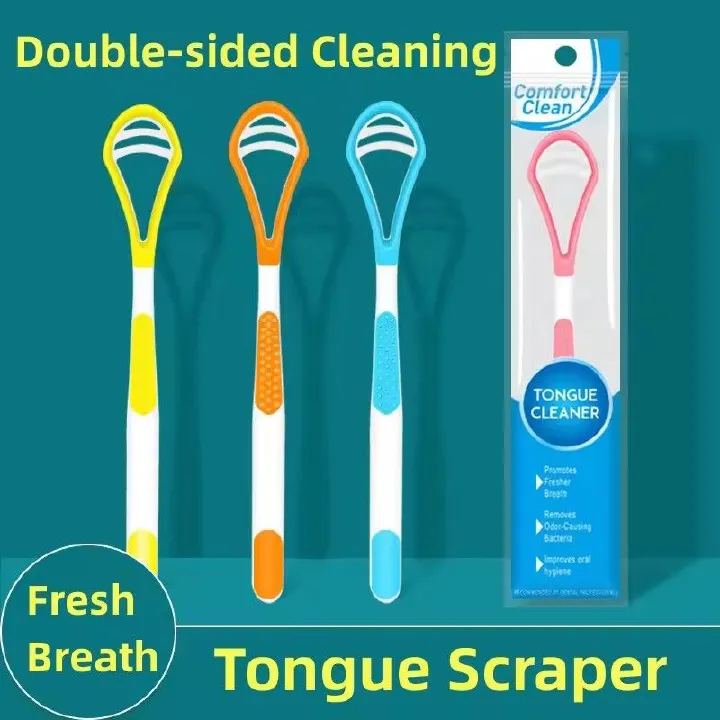 Tongue Cleaner for Professional Tongue Cleaner, Oral Care Tools, Adult Reusable Double-sided Tongue Cleaning Scraper Brush