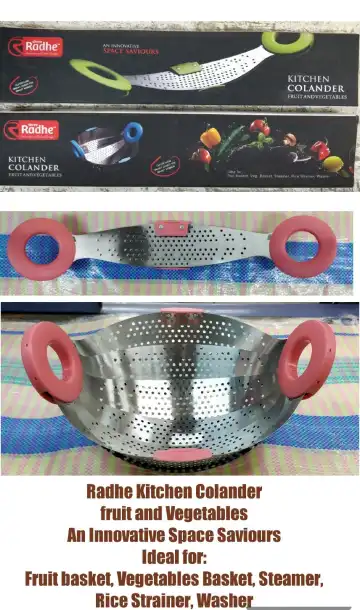 🥣✨ SPECIAL OFFER 🔥 ✨ Radhe Kitchen Colander ✨ Make washing and draining fruits, vegetables, pasta, and more quick, clean, and effortless with the Radhe Kitchen Colander