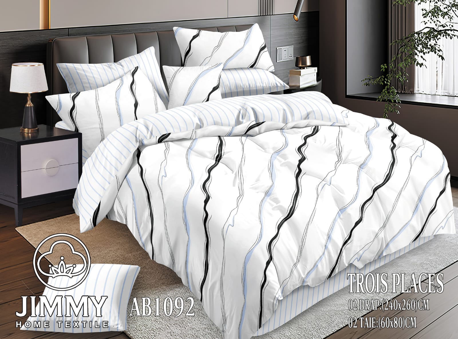 {NEW ARRIVAL} Premium Cotton Pattern Duvet Cover Set – 6×7 Bed Linen, 1 Duvet cover, 1 bedsheet, 4 Pillow cases.