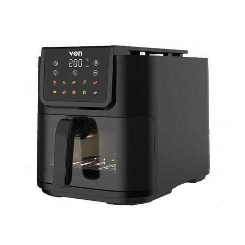 VON 8L Digital Slim Design Air Fryer – Oil-Free Healthy Cooking with Smart Touch Control, Digital touch control panel for easy operation, Slim space-saving design perfect for modern kitchens.