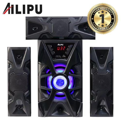 Ailipu 3.1CH Home Theatre Multimedia Speaker System Woofer – Powerful Bass Bluetooth Sound System, Deep bass and clear surround sound experience, Bluetooth connectivity for wireless music streaming.