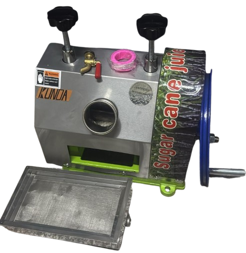 Commercial Sugarcane Juicer Machine – Heavy Duty Electric Juice Extractor, Powerful motor for fast and efficient sugarcane juice extraction, Heavy-duty stainless steel rollers for durability,