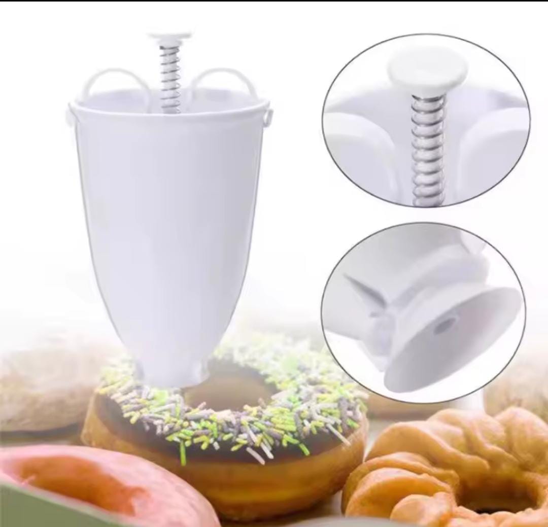 Donut Cutter| Manual Doughnut Shaper Cutter – Easy Press Donut Maker Baking Tool, Simple manual press design for perfectly shaped doughnuts