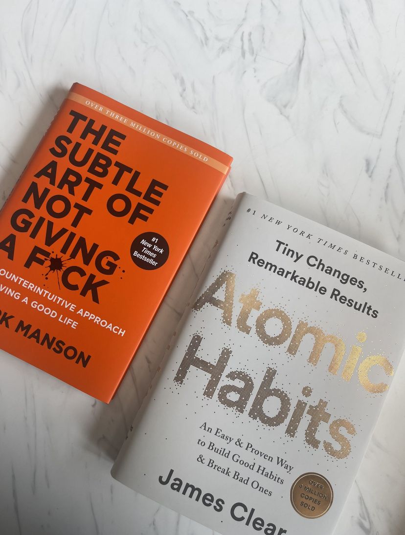 1. The Subtle Art of Not Giving a F*ck by Mark Manson 2. Atomic Habits by James Clear