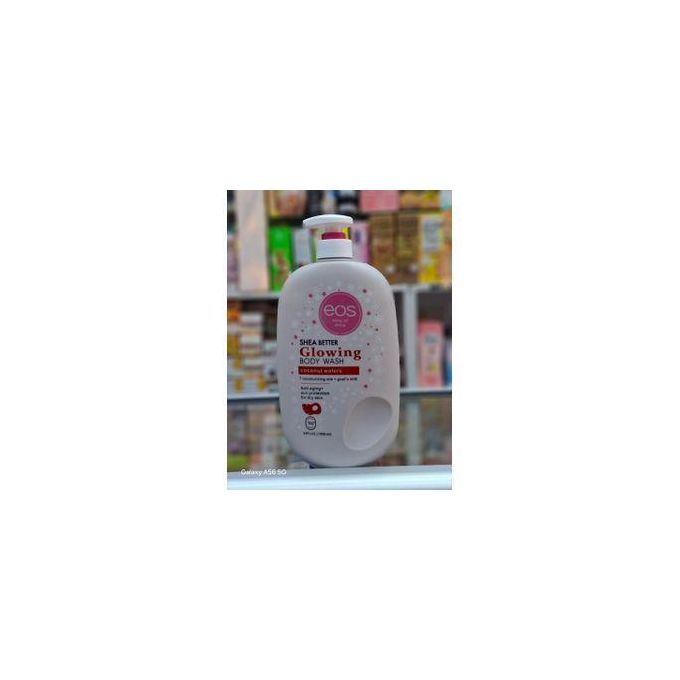 Eos Shea Butter Glowing Body Wash (Coconut Waters) - An antiaging body cleanser with shea butter, coconut water, 7 moisturizing oils, and goat’s milk, cleanses deeply & hydrating, makes skin soft smoo