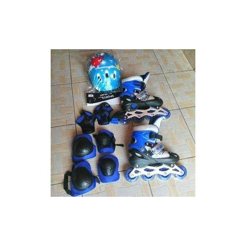 Blue complete skate shoes size 30-34, skates for kids