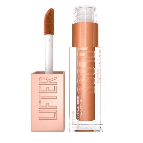 Maybelline Lifter Gloss Plumping and Hydrating Lip Gloss with Hyaluronic Acid for Super Juicy Lips with Incredible Shine - Gold, 5.4ml