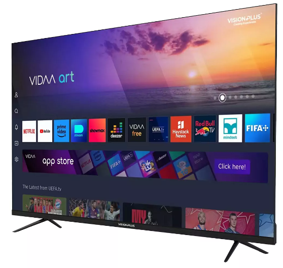 Vision Plus 75" 4K QLED Frameless Design TV with Vidaa OS  2 Year WRTY) Dolby Audio Frameless Design / Ultra Slim Hotel Mode / Sleep Timers / Auto Shut Off / Power On Remember