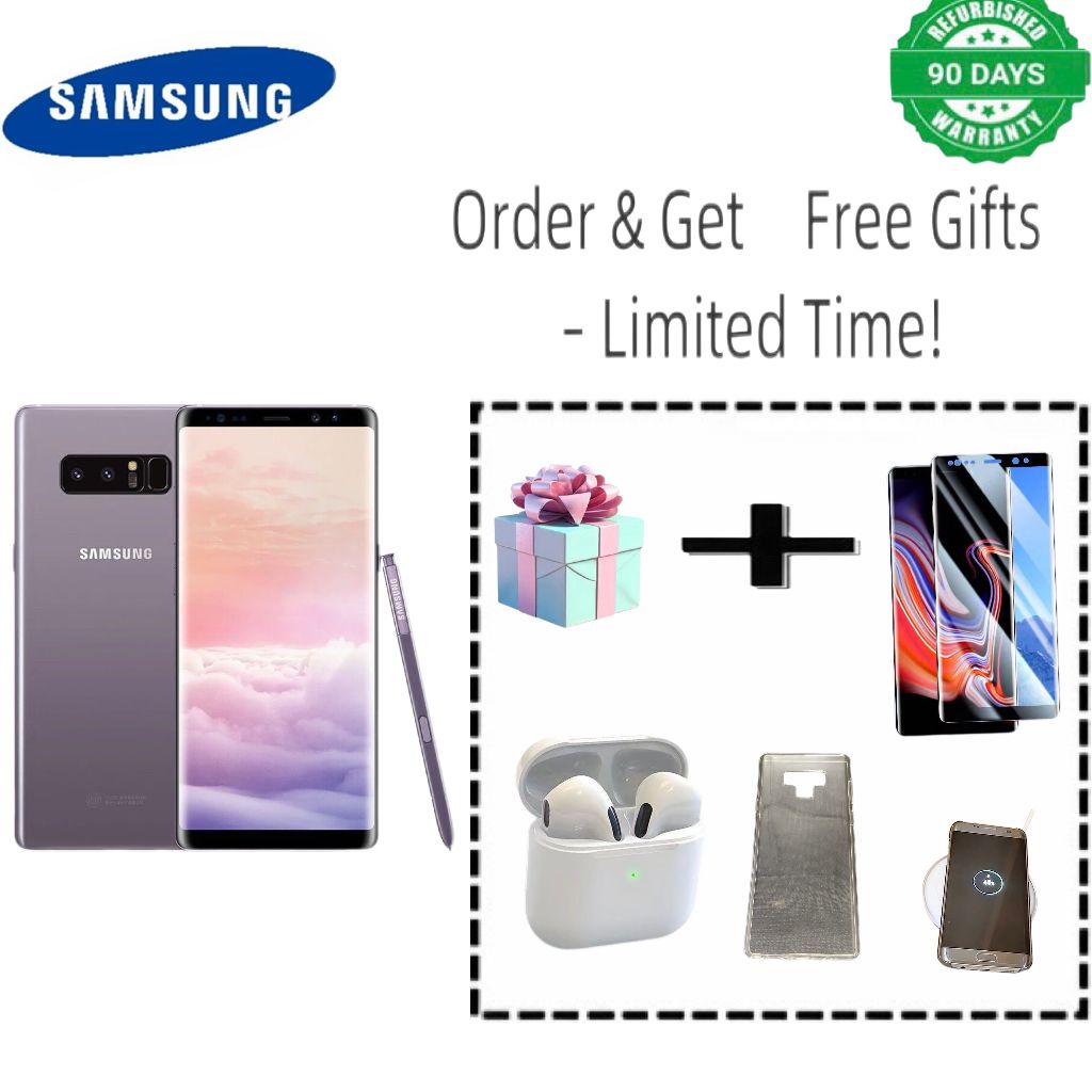 Refurbished Phone Samsung Galaxy Note 8 6.3inch 6GB +128GB/256GB dual sim  Samsung Galaxy Note8 smartphone Iris recognition function Perfect display screen