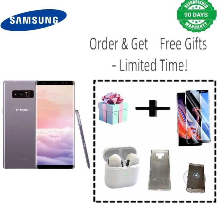 Refurbished Phone Samsung Galaxy Note 8 6.3inch 6GB +128GB/256GB dual sim  Samsung Galaxy Note8 smartphone Iris recognition function Perfect display screen