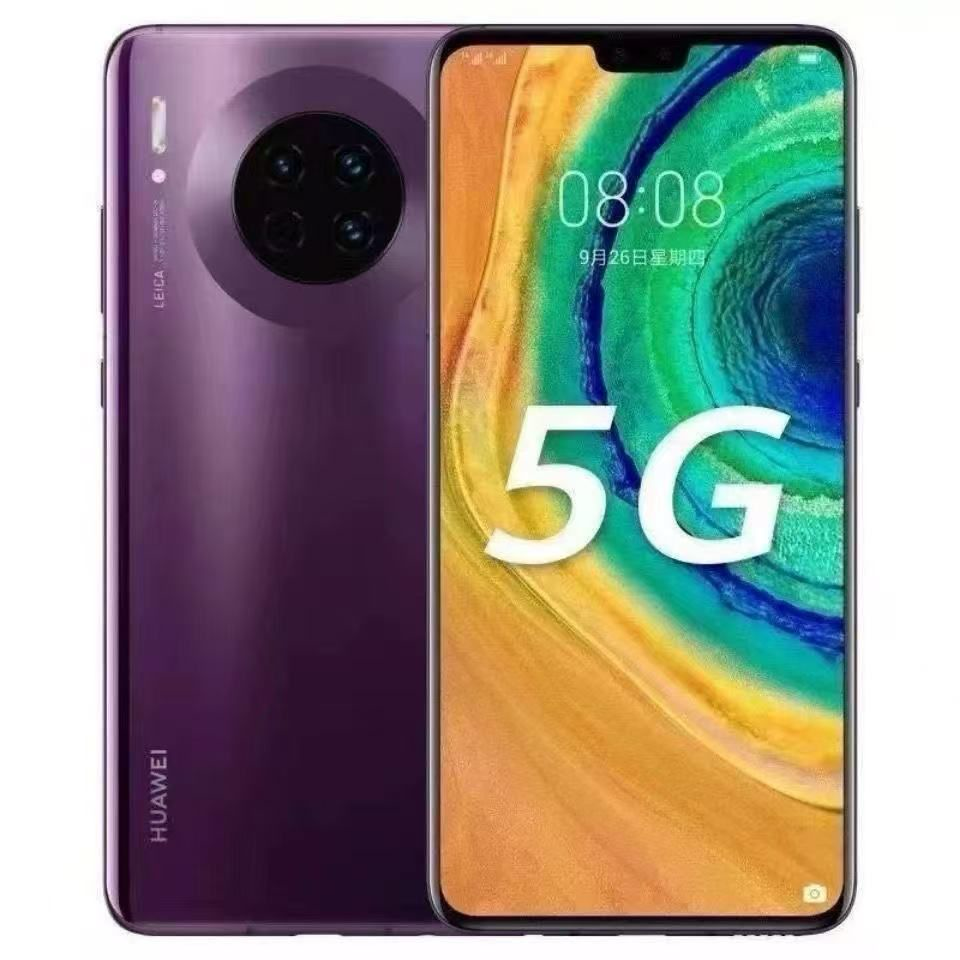 Refurbished phone: Huawei Mate 30pro 5G, 6.62 inches, facial recognition support. 8GB + 128GB/256GB, dual camera: 4000MP + 2400MP, 4200mAh battery. No fingerprint unlock support. Direct-view screen