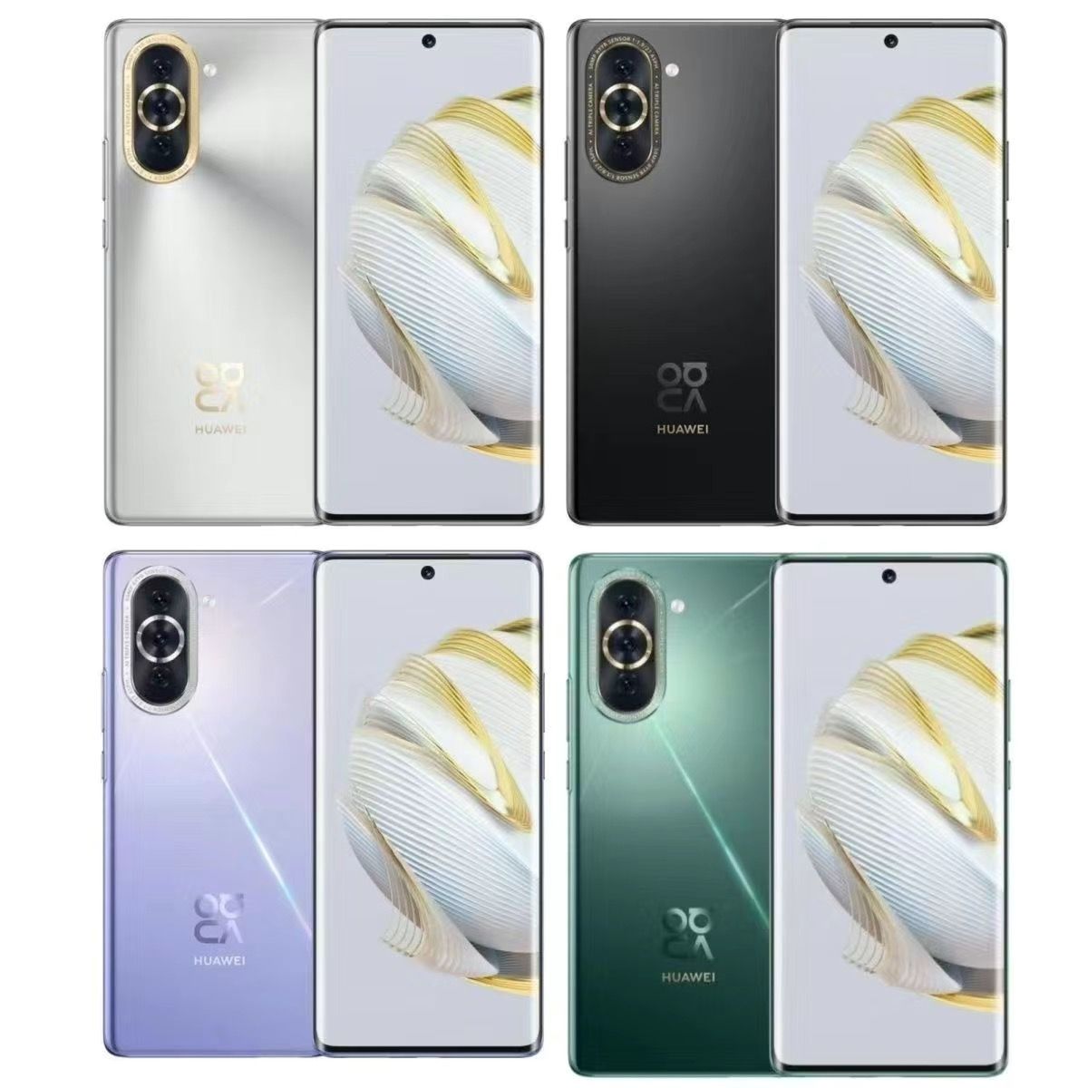 Refurbished Huawei Nova 10 4G CPU Qualcomm Snapdragon 778G 6.67-inch  8GB+128GB/256GB screen 50MP camera 4000mAh battery smartphone Face recognition and fingerprint unlocking functions