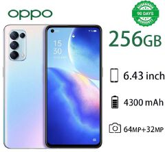 Refurbished Phone OPPO Reno5 Reno 5 5g Smartphone 6.43" 4300mAh 8GB+128GB, 12GB+256GB Rear Camera: 64MP Front Camera: 32MP Facial Recognition Unlock  No fingerprint unlock