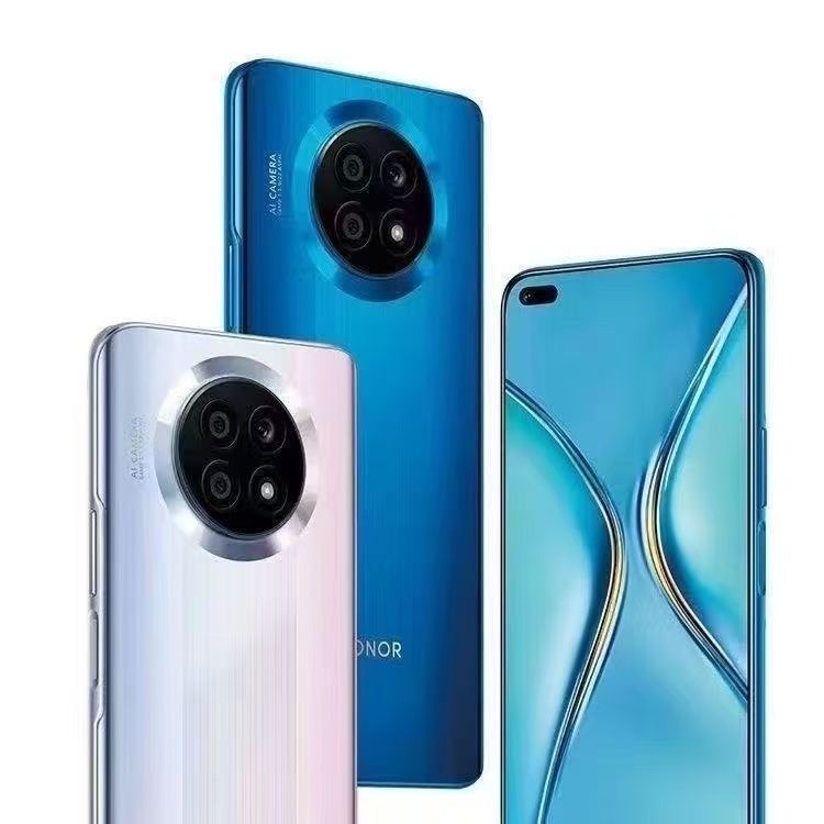 Refurbished Honor X20 with triple rear cameras: 64MP main sensor (f/1.9 aperture) + 2MP depth sensor (f/2.4 aperture) + 2MP macro lens (f/2.4 aperture). Supports fingerprint unlocking.