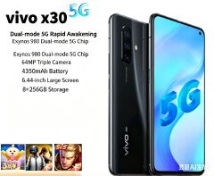 Refurbished vivox30 5G mobile phone Main camera: 64 million pixels + 8 million pixels + 32 million pixels Preceding: 32 million pixels Battery: 4350mAh Unlock: Facial Recognition