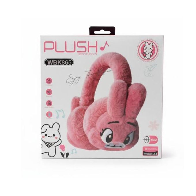 Plush Wireless Headphones – Soft Earmuffs Bluetooth Headset with Cute Design
