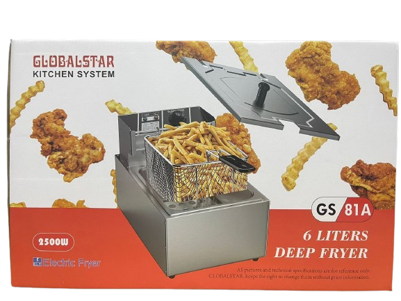 Globalstar Single Deep Fryer – Efficient & Durable Frying Machine for Home & Business, Adjustable temperature control for perfect frying results every time,Durable construction built for long-lasting.