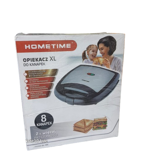 HomeTime Electric Sandwich Maker – Fast & Easy Cooking, Non-stick plates for effortless cooking and cleaning, Fast heating elements for quick sandwich preparation.