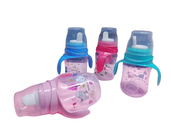 2PCS Baby Feeding Bottles with Handles – BPA-Free Milk Bottles for Easy Grip & Anti-Colic, Order now and make feeding safe, comfortable, and fun for your baby!