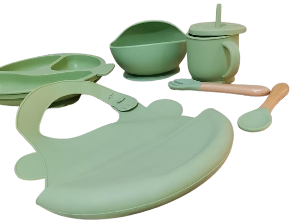 Baby Weaning Set – Complete Feeding Set with Bowl, Spoon & Cup for Infants, Made from safe, BPA-free, baby-friendly materials, Easy-to-hold designs for little hands.