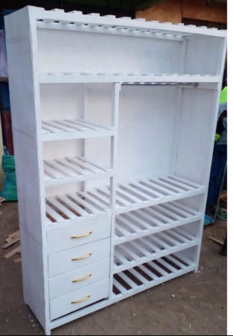 HIGH QUALITY Hommy WOODEN wardrobe large collective locker clothing manager portable wardrobe