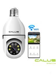 CALUS E27 Pro Smart WiFi Bulb Camera – 360° 1080P HD CCTV, Night Vision, Motion Detection & Two-Way Audio
