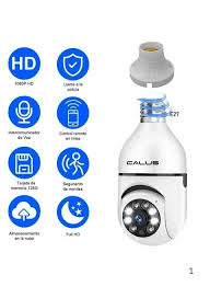 CALUS E27 Pro Smart WiFi Bulb Camera – 360° 1080P HD CCTV, Night Vision, Motion Detection & Two-Way Audio