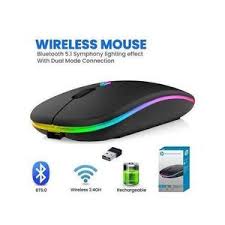 Genera Rechargeable Wireless Mouse – 2.4GHz Silent Click, USB Receiver, Ergonomic Portable Mouse for Laptop & PC
