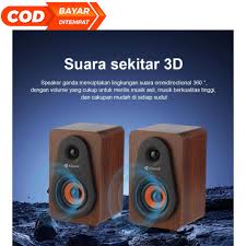 Kisonli T009 Wired USB Speakers – 2.0 Stereo Multimedia Desktop Speakers with AUX for Laptop & PC