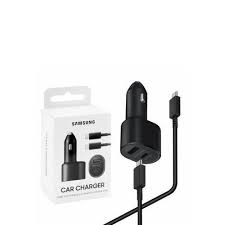 Samsung 45W Super Fast Car Charger USB-C – Dual Port Fast Charging Adapter for Galaxy S23/S22/S21, Note & Tablets