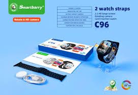 C96 Smartberry 4G Smartwatch – SIM Card, Android Smart Watch, Rotating Camera, WiFi, Bluetooth Calling & Fitness Tracker