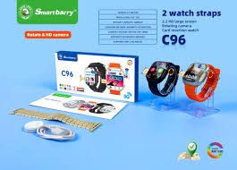 C96 Smartberry 4G Smartwatch – SIM Card, Android Smart Watch, Rotating Camera, WiFi, Bluetooth Calling & Fitness Tracker