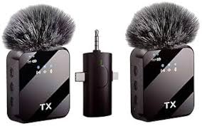 F11‑2 Wireless Dual Lavalier Microphone – Clip‑On Mic Set for Smartphones