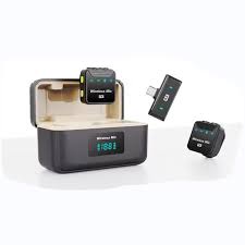 SX23 Wireless Dual Lavalier Mic Kit – Clip‑On Microphone with Charging Case for Smartphones & Cameras