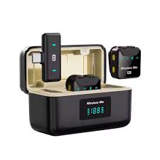 SX23 Wireless Dual Lavalier Mic Kit – Clip‑On Microphone with Charging Case for Smartphones & Cameras