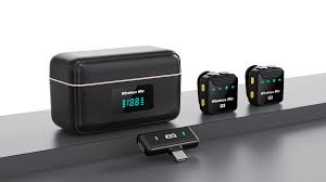 SX23 Wireless Dual Lavalier Mic Kit – Clip‑On Microphone with Charging Case for Smartphones & Cameras