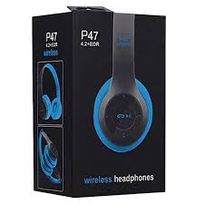 P47 Wireless Bluetooth Headphones – Foldable Stereo Headset with Mic, Deep Bass & Long Battery